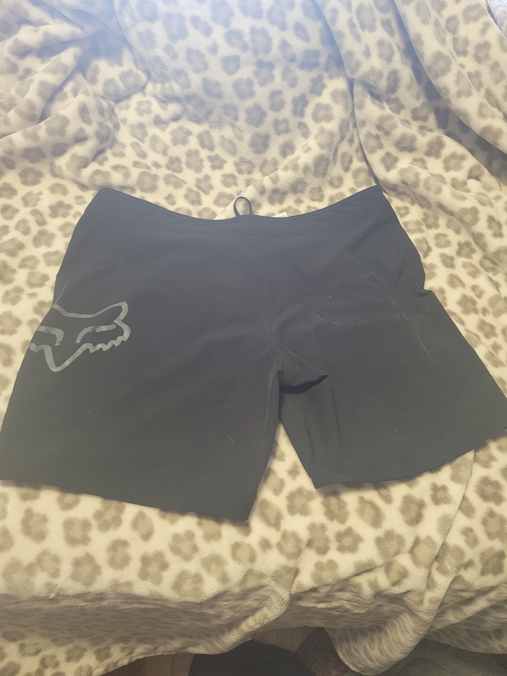 Fox Black H2O Athletic Shorts with Fox Head Logo